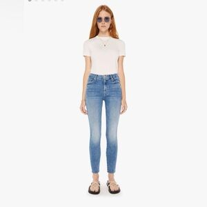 Mother High Waisted Looker Ankle Fray